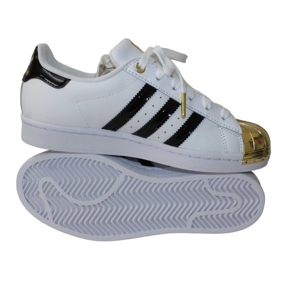 Adidas Originals Superstar GOLD Metal Shell Toe White Women's 5.5 NEW! - Picture 14 of 14